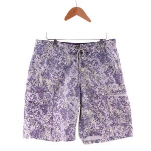 Simms Mens Size 36 Solar Flex Digital Camo Board Shorts Purple Grey Fishing